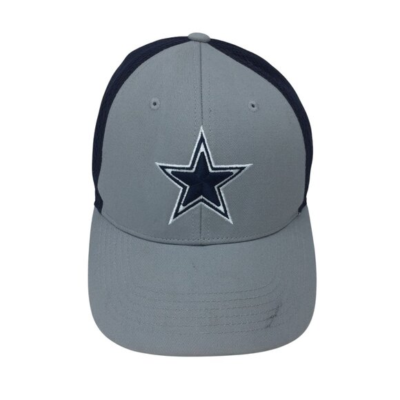 Dallas Cowboys Authentic Mens L/XL Fitted Baseball Cap Flex Navy & Gray - Picture 1 of 7